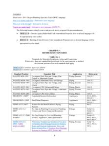 LEGEND Black text = 2011 Oregon Plumbing Specialty Code (OPSC) language. Blue text double underline = Substantive new language. Blue text strike through = Substantive deletion. Purple text underlined = Substantive new la