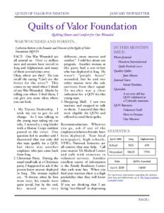 QUILTS OF VALOR FOUNDATION JANUARY NEWSLETTER  Quilts of Valor Foundation