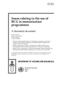 Health / Vaccines / Bacillus Calmette-Guérin / Microbiology / Pasteur Institute / BCG Vaccine Laboratory /  Guindy / BCG disease outbreak in Finland in the 2000s / Medicine / Tuberculosis / Vaccination