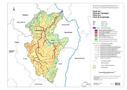 Bearbeitungsgebiet Mosel/Saar / Secteur de travail Moselle-Sarre: N  Karte A-4: