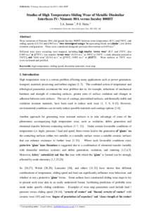 Development of a Simple Wear Map for the Sliding Wear Behaviour of Dissimilar Metallic Alloys