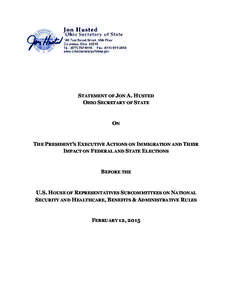 Ohio Secretary of State / Voter suppression / Absentee ballot / Voter registration / Jon A. Husted / Electronic voting / Ohio / Jennifer Brunner / Caging / Elections / Politics / Government