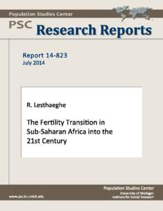 The Fertility Transition in Sub-Saharan Africa into the 21st Century
