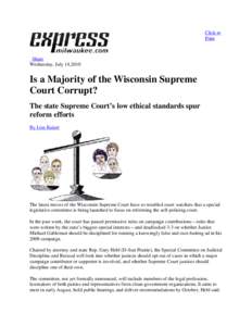 Is a Majority of the Wisconsin Supreme Court Corrupt?