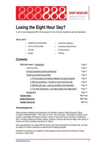 Losing the Eight Hour Day