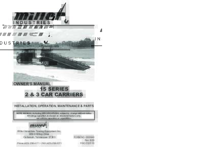15 SERIES CENT OWNERS MANUAL