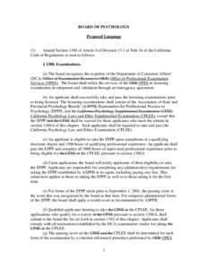 Mental health professionals / EPPP / Examination for Professional Practice in Psychology / Patent attorney / Licensure / Psychologist / Doctor of Osteopathic Medicine / Test / Education / Health / Medicine