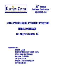 Microsoft Word - Election Center Award Submission - Mobile Outreach (Final[removed]13.doc