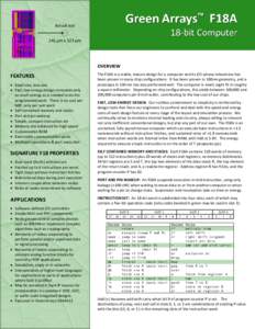 Actual size 241 μm x 523 μm OVERVIEW  FEATURES