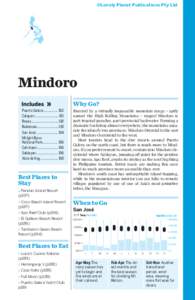 ©Lonely Planet Publications Pty Ltd  Mindoro Why Go? Puerto Galera[removed]182 Calapan ......................... 191