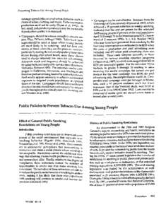 Preuenfing Tobacco Use Among Young Peq+ m-sage appeal relies on production elemtm& .qwh ,\?; choice of actors, clothing, and music. To &J ?;u,\~~~,~. pro&ztion need not be Costly (Flynn trt al. t-2). In