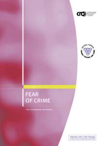 Fear of crime, volume 2 : the fieldwork research