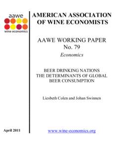 Beer drinking nations LICOS Discussion Paper