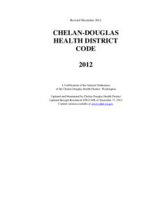 Revised December[removed]CHELAN-DOUGLAS HEALTH DISTRICT CODE 2012