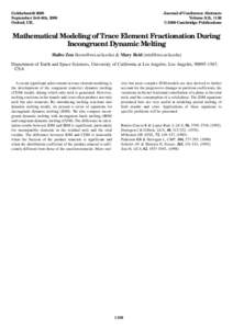 Goldschmidt 2000 September 3rd–8th, 2000 Oxford, UK. Journal of Conference Abstracts Volume 5(2), 1136