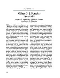 Chapter   Walter G. J. Putschar (1904–1987) Andrew E. Rosenberg, Donald J. Ortner, and Bruce D. Ragsdale