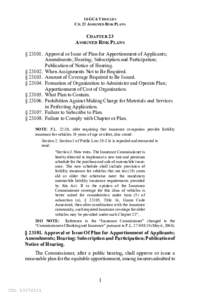 16 GCA VEHICLES CH. 23 ASSIGNED R ISK PLANS CHAPTER 23 ASSIGNED RISK PLANS § [removed]Approval or Issue of Plan for Apportionment of Applicants;