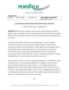 NORWALK PARKING AUTHORITY Press Release CONTACT: Kathryn Hebert