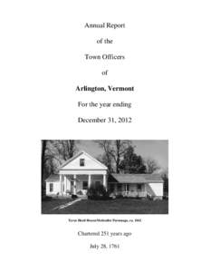 Annual Report Martha Canfield of the Town Officers of