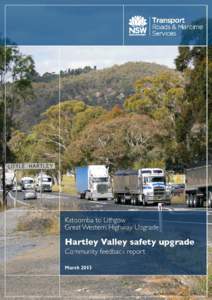 Katoomba to Lithgow - Hartley Valley safety upgrade - Community feedback report - March 2013