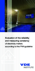 Evaluation of the reliability and measuring constancy of electricity meters according to the FNN guideline  FNN guideline