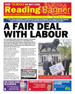 Vote  on may 22nd Reading Banner ELECTION SPECIAL - MAY 2014