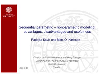 Parametric model / Parametric statistics / Estimation theory / Conceptual model / Semiparametric regression / Statistics / Statistical inference / Non-parametric statistics