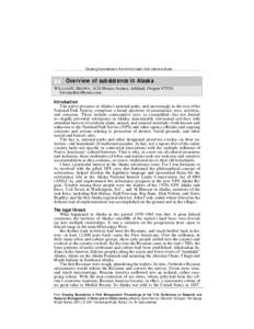 Crossing boundaries in the mind to learn from native cultures  44 Overview of subsistence in Alaska WILLIAM E. BROWN, 1624 Homes Avenue, Ashland, Oregon 97520; [removed] Introduction