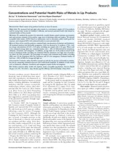 Research  All EHP content is accessible to individuals with disabilities. A fully accessible (Section 508–compliant) HTML version of this article is available at http://dx.doi.org[removed]ehp[removed]Concentrations a