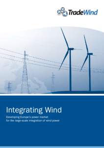 Integrating Wind Developing Europe’s power market for the large-scale integration of wind power Integrating Wind Developing Europe’s power market