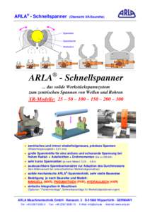 ARLA® - Schnellspanner  (Übersicht XR-Baureihe) Spannarm