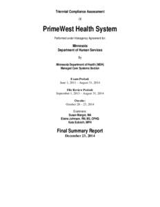 Prime West Triennial Compliance Assessment 2014