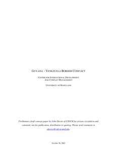 Guyana Venezuela Conflict Assessment