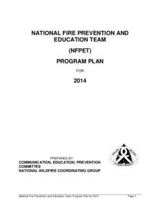 NATIONAL FIRE PREVENTION AND EDUCATION TEAM (NFPET) PROGRAM PLAN FOR