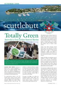 SUMMERscuttlebutt THE SOLDIERS POINT MARINA NEWSLETTER  Totally Green