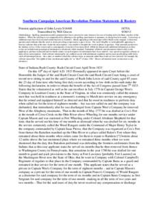 Southern Campaign American Revolution Pension Statements & Rosters Pension application of John Lewis S16448 Transcribed by Will Graves f43VA[removed]