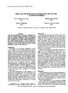 Postgraduate Medical Journal (June[removed], [removed]Early onset life-threatening myelosuppression after low dose