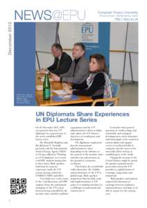 December[removed]NEWS@EPU European Peace University Private University · Stadtschlaining, Austria