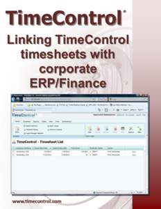 TimeControl  ® Linking TimeControl timesheets with