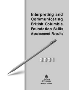 Interpreting and Communicating British Columbia Foundation Skills Assessment Results