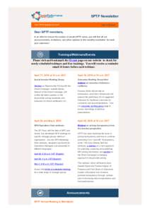 SPTF Newsletter Your SPM Updates for April View in Browser  Dear SPTF members,