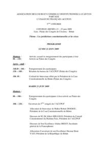 ASSOCIATION DES COURS ET CONSEILS CONSTITUTIONNELS AYANT EN PARTAGE L’USAGE DU FRANÇAIS (ACCPUF)