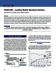 Electronics / NEC / WiMAX / Backhaul / Microwave transmission / Wireless network / Wireless / Mobile phone / Computer network / Technology / Wireless networking / Electronic engineering