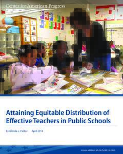 ASSOCIATED PRESS/RICH PEDRONCELLI  Attaining Equitable Distribution of Effective Teachers in Public Schools By Glenda L. Partee