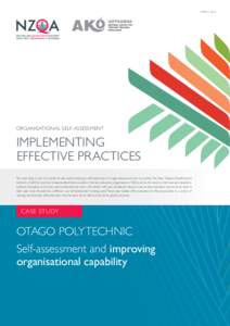 MARCH[removed]ORGANISATIONAL SELF‑ASSESSMENT IMPLEMENTING EFFECTIVE PRACTICES