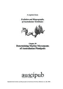 A reprint from Evolution and Biogeography of Australasian Vertebrates Chapter 38