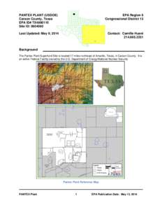 PANTEX PLANT (USDOE) Carson County, Texas EPA ID# TX4890110