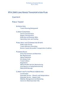 Preliminary Draft for Review[removed]RTA 2040 LONG RANGE TRANSPORTATION PLAN CHAPTER 4 PUBLIC TRANSIT