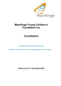 Meerilinga Young Children’s Foundation Inc