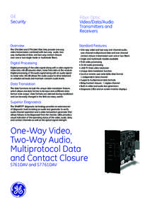GE Security Fiber Optic Video/Data/Audio Transmitters and